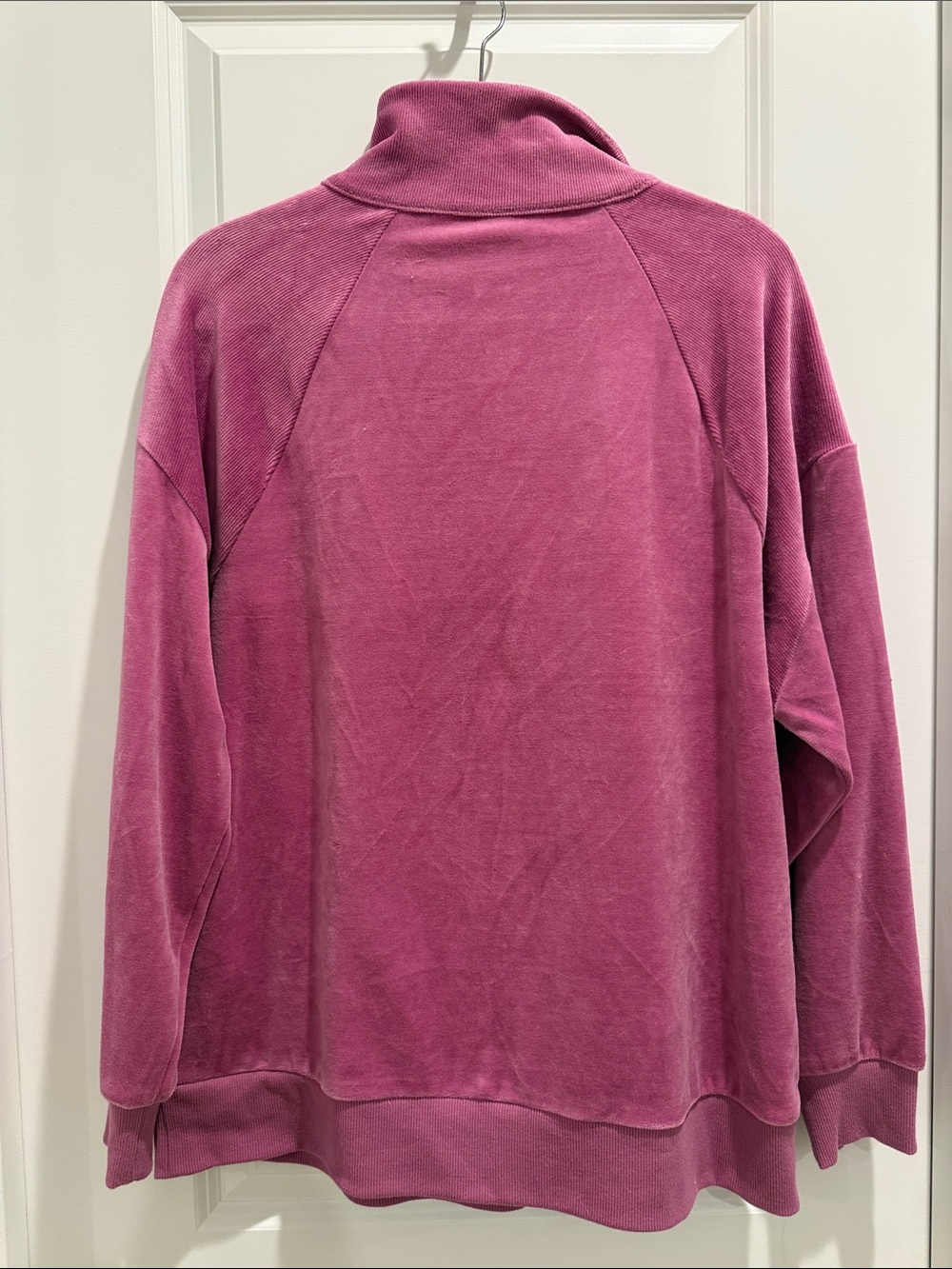 wild fable Pink Quarter-Zip Velour Pullover - Picture 3 of 3